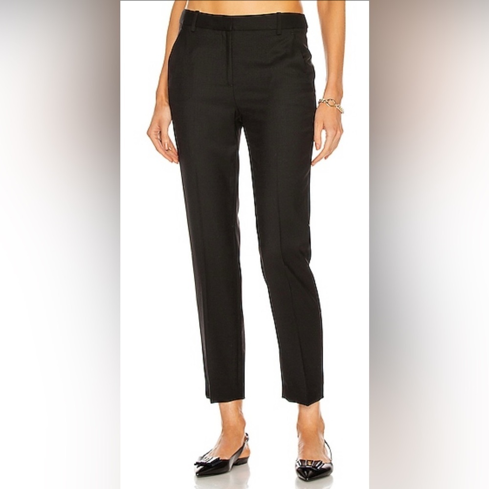 Nili Lotan Colmar Pinstripe Cropped Trouser Pant 0 4 Nwt